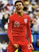 Dele Alli England Footballer Large 16x12 inch Signed Photo. Good condition. All autographs come with