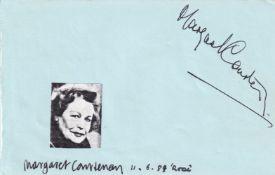 Margaret Courtenay Welsh Actress Signed Page. Good condition. All autographs come with a Certificate