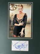 Denise Van Outen Actress and TV Presenter Signed Display. Approx 16 x 12 inches overall. Good