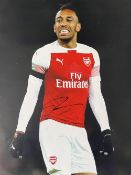 Pierre Emerick Aubameyang Arsenal Footballer Large 16x12 inch Signed Photo. Good condition. All