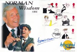 Norman Wisdom Legendary Comedy Star Signed First Day Cover. Good condition. All autographs come with