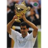 Pete Sampras Former Wimbledon Champion 6x4 inch Signed Photo. Good condition. All autographs come