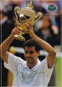 Pete Sampras Former Wimbledon Champion 6x4 inch Signed Photo. Good condition. All autographs come