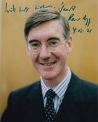 Jacob Rees Mogg Leading Tory M.P. 10x8 inch Signed Photo. Good condition. All autographs come with a