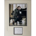 Jools Holland Legendary Musician and TV Presenter Signed Display. Approx 16 x 12 inches overall.