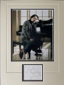 Jools Holland Legendary Musician and TV Presenter Signed Display. Approx 16 x 12 inches overall.