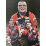 Stephen Bunting Top British Darter Large 16x12 inch Signed Photo. Good condition. All autographs