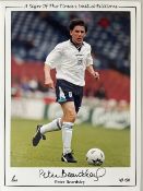 Peter Beardsley Legendary England Footballer Large 16x12 inch Signed Photo. Good condition. All