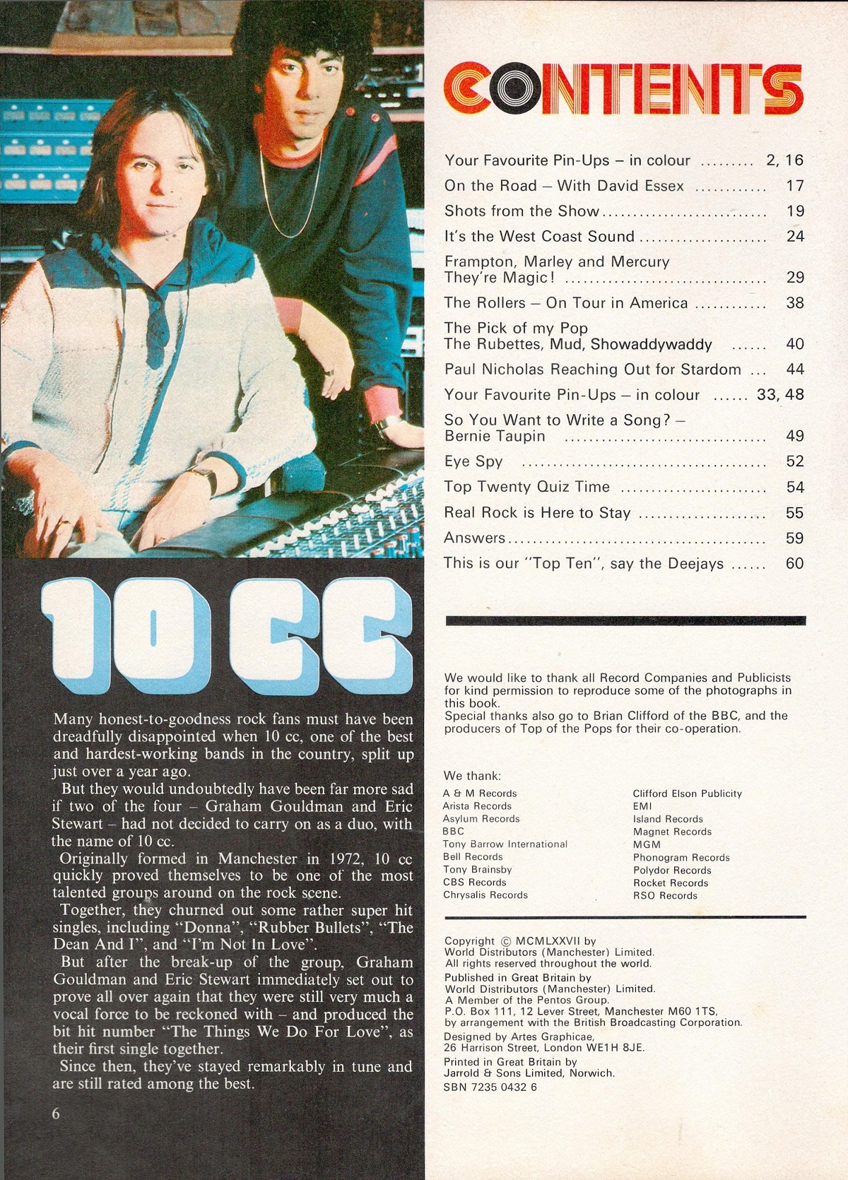 Top of The Pops Annual 1978 edited by Ken Irwin Hardback Book published by World Distributers ( - Image 4 of 4