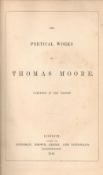 The Poetical Works of Thomas Moore Complete in one Volume Hardback Book 1844 published by Longman,
