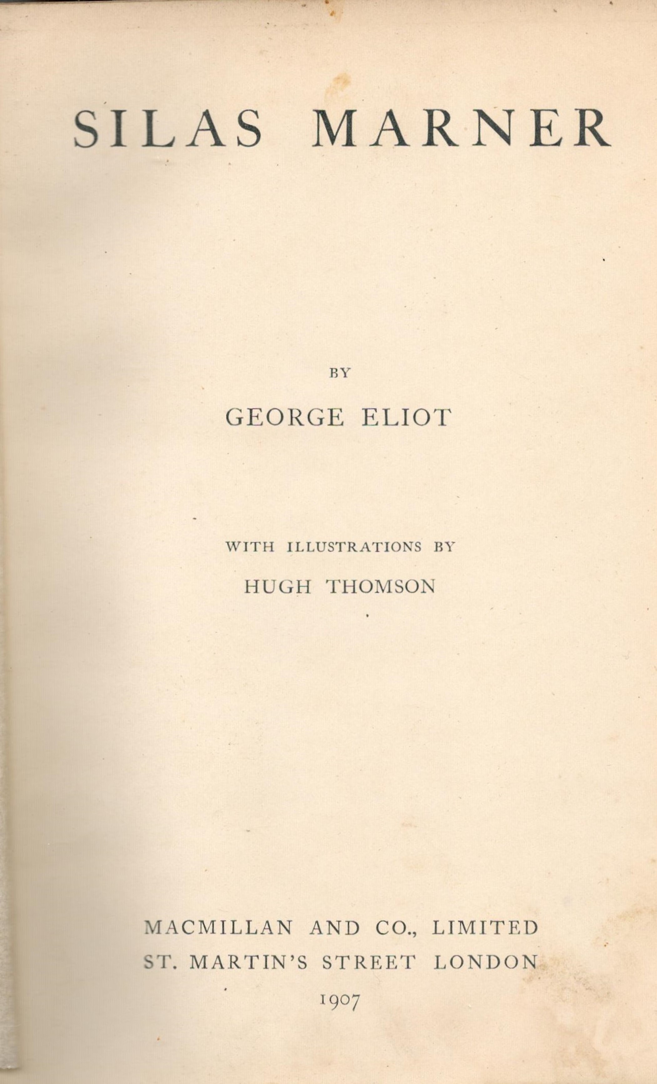 Silas Marner by George Eliot Hardback Book 1907 edition unknown published by Macmillan and Co Ltd - Image 2 of 3