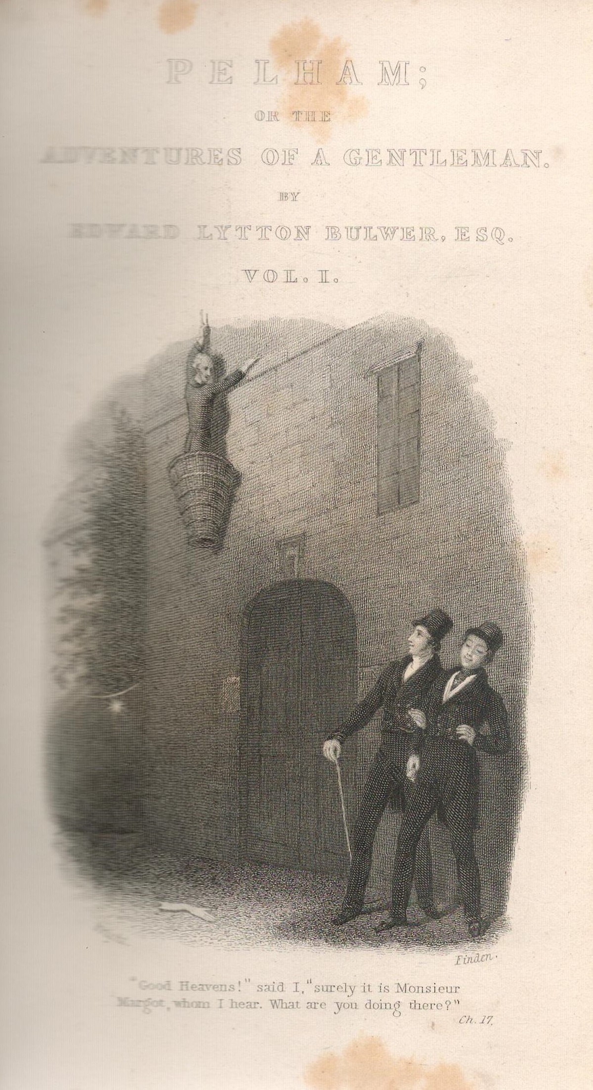 Pelham or the Adventures of a Gentleman by Edward Lytton Bulwer vol I Hardback Book 1835 printed - Image 3 of 3