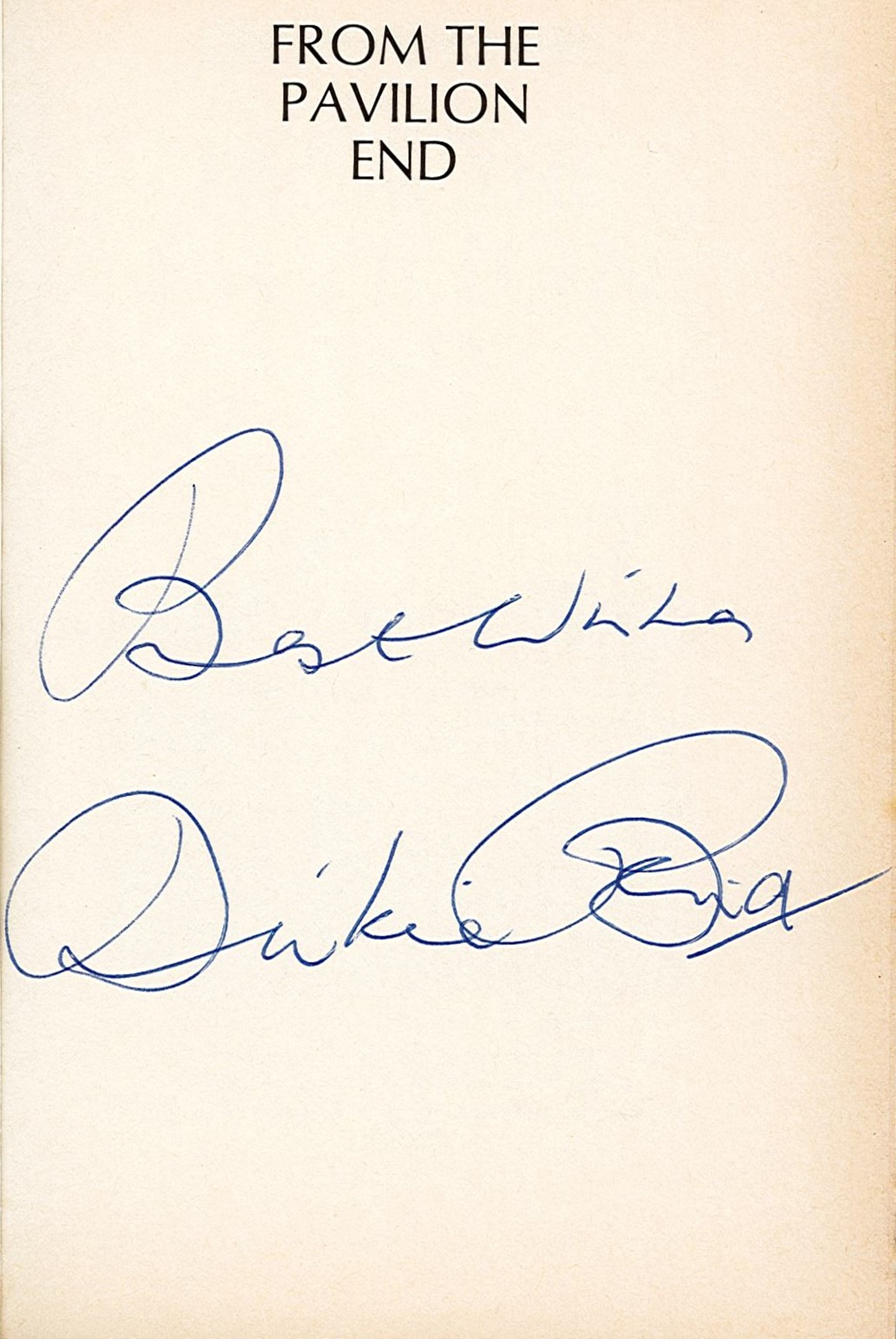 Signed Book Dickie Bird From the Pavilion End First Edition 1988 Hardback Book Signed by Dickie Bird - Image 3 of 5