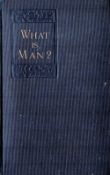 What is Man and other Essays by Mark Twain Hardback Book 1919 edition unknown published by William