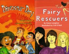 2 x Signed Book Karen Langtree Fairy Rescuers and David Webb Dinosaur Day Softback Books First