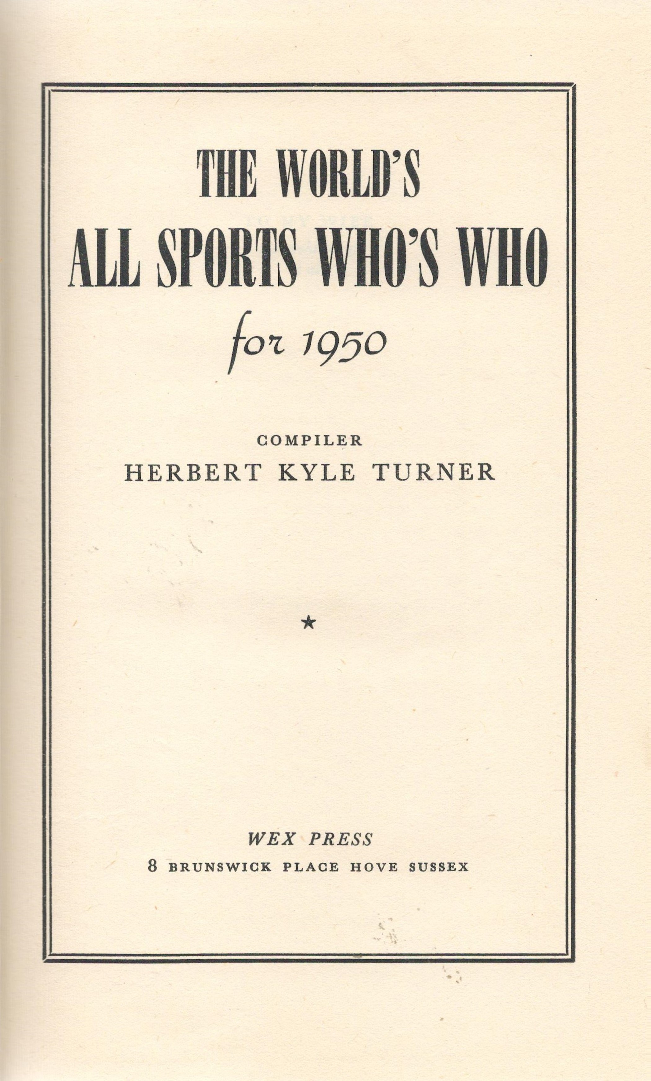 Multisigned Book The World's All Sports Who's Who for 1950 First Edition Hardback Book - Image 5 of 6