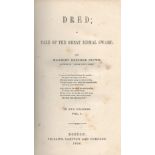 Dred Tale of the Great Dismal Swamp by Harriet Beecher Stowe vol 1 Hardback Book 1856 published by