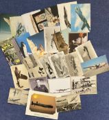 Collection of 27 Unsigned RAF and WW2 Postcards Showing Aviation photos including warplanes,