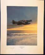 WW2. Robert Taylor Signed Night Attacker Colour 17x14 Print. Limited Edition 20/250. Artist