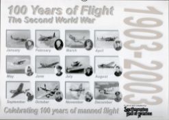 Multi Signed 100 Years of Flight Calendar, Limited Edition, Superb Signatures. Personally Signed