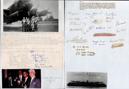 WW2 218 Gold Coast Squadron 22 Multi Signed on Official paper and normal A4 sheet. Personally signed