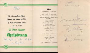 WW2 Collection of 3 Menus, 2 Signed, Interesting Lot. 1st Menu The Tanglin Ball 21st December 1949