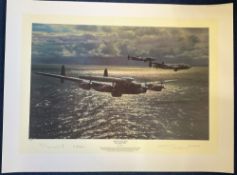 WW2. Anthony Saunders Multi Signed Colour 31x23 Print, Titled Pathway To The Ruhr The Dambusters