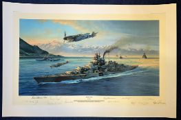 WW2. Robert Taylor Colour 36x26 Print Titled Knights Move. Limited Edition 10/100. Personally signed