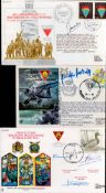 WW2. 9 Signed RAF Escaping Society FDC s with stamps and postmarks. Retour Aux Pyrenees La