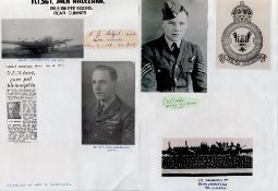 Collection of 3 Unusual WW2 RAF signatures on 3 separate sheets of A4 paper. Personally Signed by