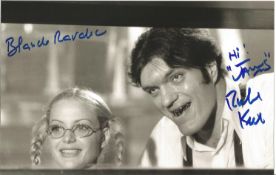 Richard Keil Jaws and Blanche Ravalec Dolly Hand signed 10x8 Black and White Photo from the Film