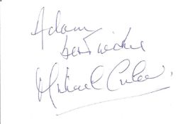 James Bond, Michael Culver signed, dedicated and inscribed white card approx. 6x4. Good condition.