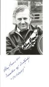 Alan Hume signature piece includes signed 6x4 black and white photo and 4x4 signed white card