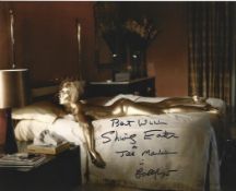 Shirley Eaton signed 10x8 colour photograph with inscription Pictured as Eaton gains her highest