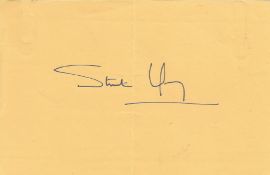 Stuart Young Chairman Of The BBC 1983 Until 1986 Signature Piece On 6x4 Yellow Autograph Album Page.