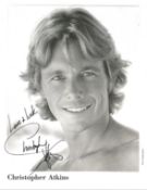 Christopher Atkins American Actor Signed 10x8 B/W Headshot Photo. Good condition. All autographs