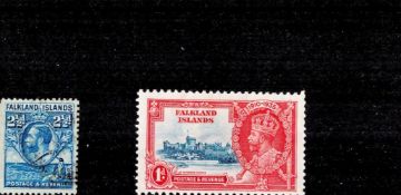 Falkland Island Stockcard 1929 , 1935 2 Stamps. Good condition. We combine postage on multiple