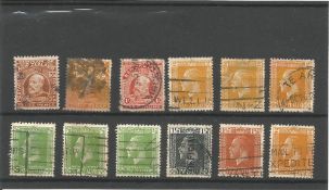 New Zealand pre 1915 stamps on stockcard. 12 stamps. Good condition. We combine postage on