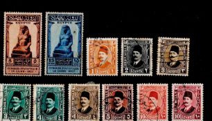 11 Egypt Stamps all pre 1927. Good condition. We combine postage on multiple winning lots and can