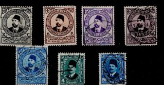 7 Egypt Stamps Pre 1936. Good condition. We combine postage on multiple winning lots and can ship