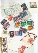 Assorted world stamp collection. Mixed on and off backing paper. May have some value hidden. Good.