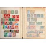 Switzerland and GB Stamps in a Small Album with 8 Hardback Pages and 7 Rows each side, containing
