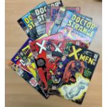 Marvel Comic Silver Age collection, featuring a total of 10 vintage comic books, titles include: X-