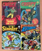 Alan Class Reprints collection of 4 comic books including titles: Sinister Tales #105, Creepy Worlds
