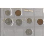 A Middle East Coin Collection, dates unknown as unreadable. From Egypt, Iran, Kuwait, Libya,
