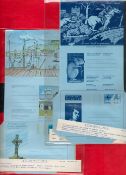Binder with a Collection of Scottish and Welsh Air-Mail Envelopes from 1970s to 1995 Approx 45