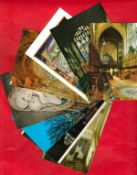 Bundle Of 20 Church, Abbey, Cathedral, Stained Glass, Religious Buildings Postcards. We combine
