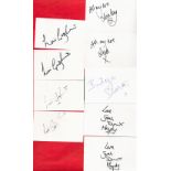 TV Collection 8 Signed White Cards Including Sarah Dunn - Hollyoaks, Lisa Kay - Home and Away,