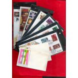 9 x FDCs, Souvenir Collection De Timbres - Postes Helleniques with 200 different Stamps, 3 Hagner