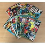 Marvel and DC collection of 10 vintage 1960s/ 1970s comic books including iconic titles: Batman with